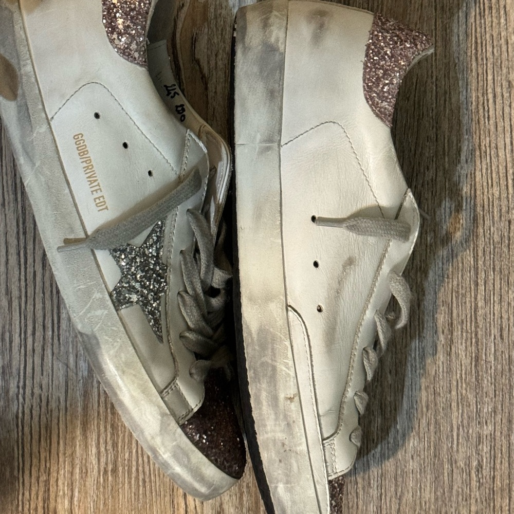 Golden Goose Super Star Tennis Shoes. Made in Italy. Only worn once. $250